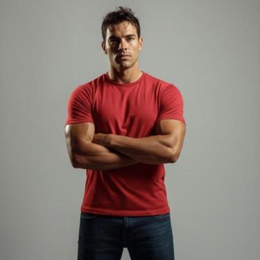 Imagem de Camiseta Masculina Pv Malha Fria Premium - VIXI MARIA, Vermelho, P