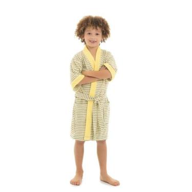 Imagem de Roupão Infantil Atoalhado - Conforto E Carinho, 4, Amarelo mescla