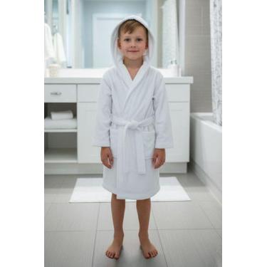 Imagem de Roupão Infantil com Capuz - Sogni Belli, Branco, 10