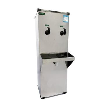 Imagem de BEBEDOURO INDUSTRIAL DE AGUA GELADA PURIFICADOR DE COLUNA EM AÇO INOX 