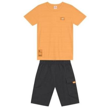 Imagem de Conjunto infantil menino com aplique de surf Brandili-Masculino