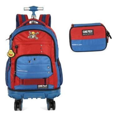 Imagem de Kit Mochila Rodinhas 360 + Estojo Box Original One Piece - - Luxcel, V