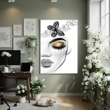 Imagem de Quadro Decor Mulher Plena 70X50Cm Mold Preta - Quadros On-Line