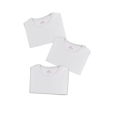 Imagem de Kit Com 3 Camisetas Masculinas Básicas - Branco XG