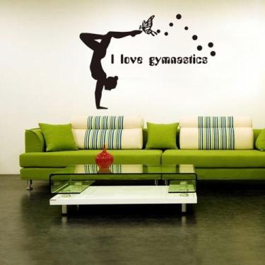Imagem de Adesivo de parede Dance Butterfly I Love Gymnastics Self-Adhesive - ta