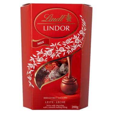 Imagem de Caixa de Bombons Chocolate ao Leite Lindt Lindor 200g 16 Unidades Recheio Cremoso