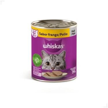 Imagem de Ração Úmida para Gatos Adultos WHISKAS Lata Patê 290g Sabor:Atum, Fran