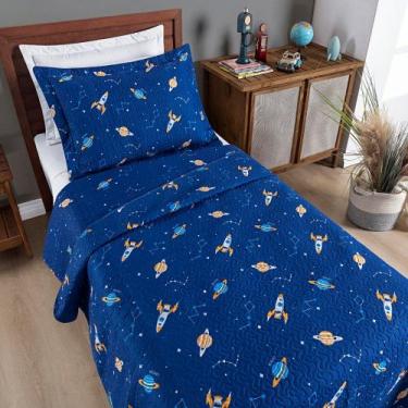 Imagem de Kit colcha kids bouti solteiro 2 peças estampas novas - morada dos enx