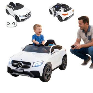 Imagem de Carro Elétrico Infantil 12V Controle Remoto Brinquedo Mercedes Bateria