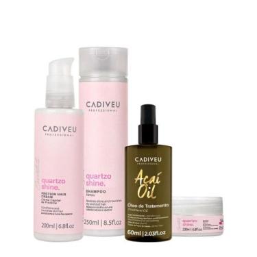 Imagem de Kit Cadiveu Professional Essentials Quartzo Shine Shampoo Máscara Pré-