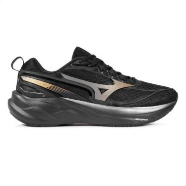 Imagem de Tênis Mizuno Space 5 Masculino, 41, Preto, Dourado