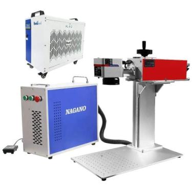 Imagem de Máquina de Gravação Laser Metais UV Portátil 5w com Entrada Eixo Rotat