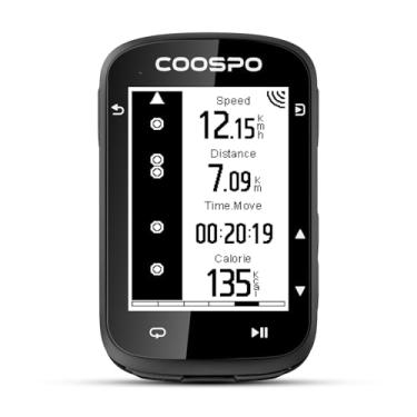 Imagem de COOSPO Computador de bicicleta CS500 sem fio, computador de ciclismo LCD GPS de 6 polegadas com navegação de rota, velocímetro de bicicleta GPS Bluetooth 5.0 ANT com retroiluminação automática,