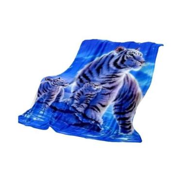 Imagem de Manta Sherpa Super Macia 3D Com Estampa De Tigre Para Primavera E Outo