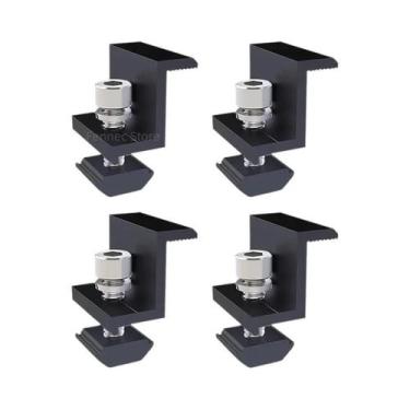 Imagem de Suporte Ajustável Para Painel Solar: Clipe De Fixação Para Painéis Fot