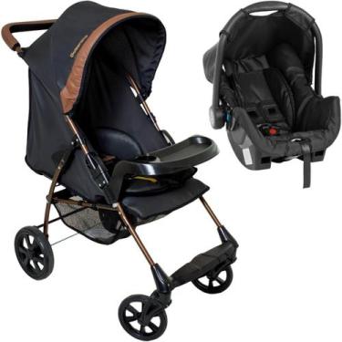 Imagem de Carrinho de Bebe com Bebe Conforto Galzerano Romano G22 Preto Cobre