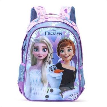 Imagem de Mochila Escolar Xeryus 16 Disney Frozen Holográfico 13182 Roxo e Rosa - Infantil-Unissex