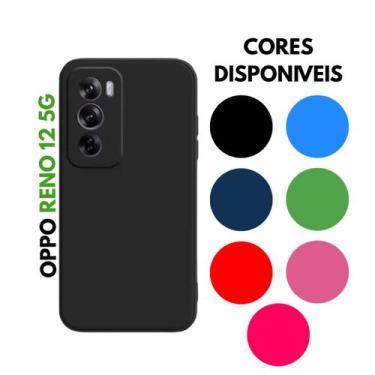 Imagem de Capinha Silicone Aveludada Oppo Reno 12 5G + Película Vidro 3D / Priva