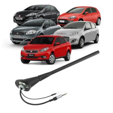 Imagem de Antena Teto Mega Flex Removível 25cm Plug Din Carros Fiat - ANTICO