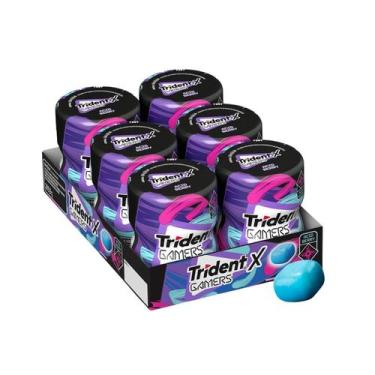 Imagem de Chiclete Trident Zero Açúcar X Gamers Acid Berry Mix - 6 Potes 48,3g
