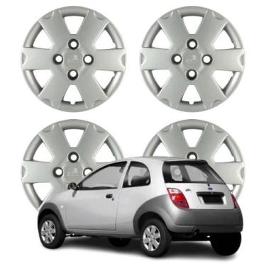 Imagem de Jogo Calota Aro 13 Ford KA 2003 Cubo Baixo Prata 033CB-PTA-U - Grid Ca