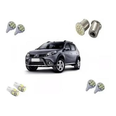 Imagem de Kit Lampadas Led Sandero 2018 Teto Placa Ré Farolete Pingo - AUTOVEX
