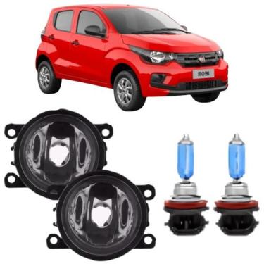 Imagem de Par farol milha fiat mobi 2016 a 2022 e super branca - BIBAS