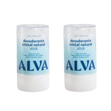 Imagem de 2 Desodorantes Cristal Stick Vegano Alva - 120g