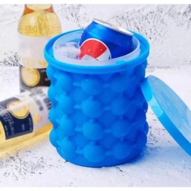 Imagem de Balde Gelo Silicone Cubos Térmico Drinks Latas Camping Freezer Recipie