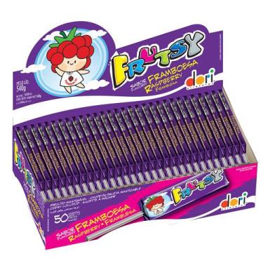Imagem de Pirulito Mastigável Frutsy Framboesa 560g - Dori