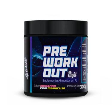 Imagem de Pré Treino Pré-Workout 300g 4well - Sem cafeina Morango com Maracuja-Unissex