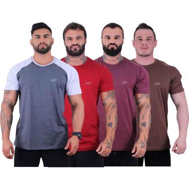 Imagem de Kit 4 Camiseta Tradicional Masculina MXD Concei Grife Básico Cor:;Tamanho:G;Gênero:Masc...