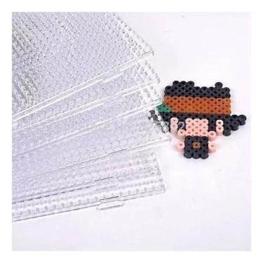 Imagem de Kit 2 Un. Pegboard 14.5x14.5 Hama Perler 5mm + 3000 Beads
