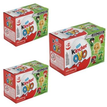 Imagem de KIT 3 Kinder Ovo Copa do Mundo 40g Com 2 Unidades De 20g - Ferrero (Ki