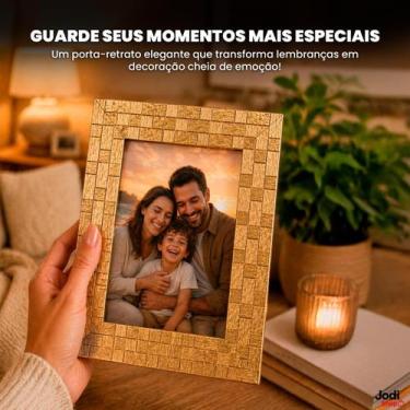 Imagem de Porta Retrato 10x15 cm Decorativo com Acabamento Elegante e Moderno - 