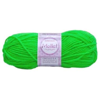 Imagem de Novelo de lã circulo mollet 40g ref 781 pacote 5 unid - verde neon