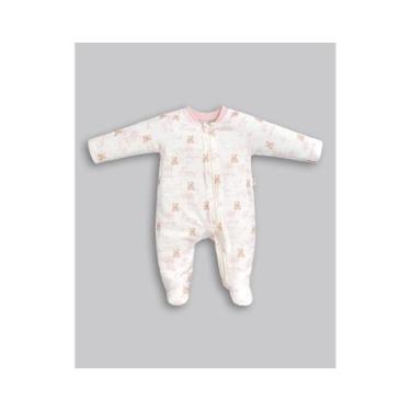 Imagem de Macacão Branco Rosa Bebe Anjos Baby, P, Rosa