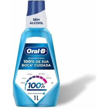 Imagem de Enxaguante Bucal Sem Álcool Oral-B 100% De Sua Boca Cuidada 1000ml