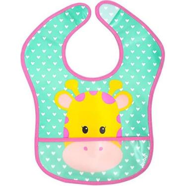 Imagem de Babador com pega migalhas buba impermeável girafa