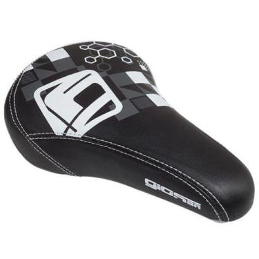 Imagem de Selim Gios Bmx Sela Bike Bicicleta Preto / Branco - BIKE STILO