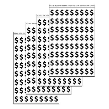 Imagem de Adesivos Mini para Planner Símbolo de Dólar 144 Peças Fosco - Marca Pr