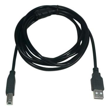 Imagem de Cabo Impressora USB 2.0 A B 3 Metros Preto Com Filtro Universal - Gené