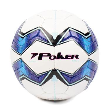 Imagem de Bola Futebol Society Poker Semi Pro 32 Apex Ii Branco/Roxo, Branco, Ún