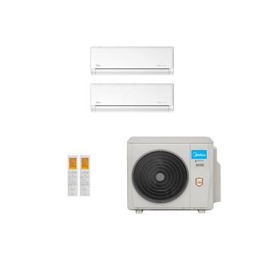 Imagem de Ar-Condicionado Multi Split Inverter Midea 18.000 (1x Evap HW 9.000 + 1x Evap HW 12.000) Quente/Frio 220V