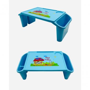 Imagem de Mesa Infantil Portátil Back To Scholl para Estudo e Brincadeiras com Compartimentos Azul Jac Pack 48CM