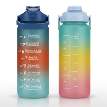 Imagem de Kit Squeeze Garrafa 3 em 1 Conjunto com 3 Peças para Hidratação Diária