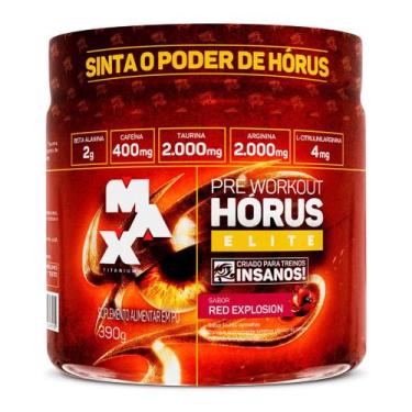 Imagem de Hórus Elite  Pré Treino  400mg Cafeína  390g  Max Titanium, Red Explos