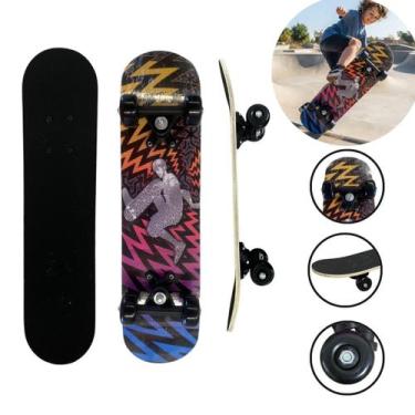 Imagem de Skate Infantil 24 Iniciante Montado Menino Menina Shape Madeira 61 cm 