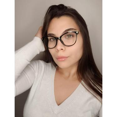 Imagem de Armação Óculos de Grau Feminina Gatinho Lili Preta-Feminino