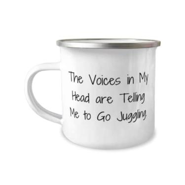 Imagem de Epic Juggling Gifts, The Voices in My Head are Telling Me to Go Juggling, Caneca de acampamento de 355 ml para malabarismo